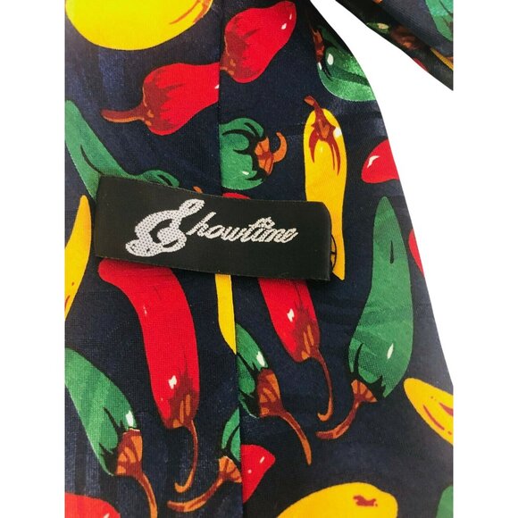 Colorful Showtime Chili Pepper Holt Design Necktie Polyester - Picture 3 of 4